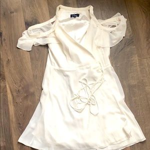Lulus Flutter Sleeve Wrap Dress
